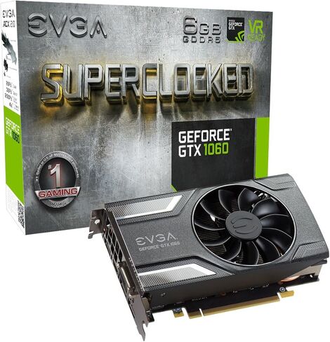 EVGA GeForce GTX 1060 SC GAMING، ACX 2.0 (مروحة واحدة)، 6 جيجابايت GDDR5، دعم DX12 OSD (PXOC)، 06G-P4-6163-KR in Saudi Arabia
