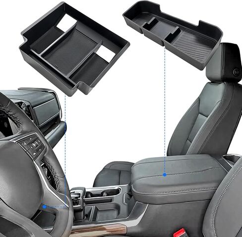 منظم وحدة التحكم المركزية ELECFRESH مكون من قطعتين لملحقات 2024 2023 2022 2021 Ford F150، وصندوق تخزين مسند الذراع ومقسم 16 مقصورة لفورد F150 in Saudi Arabia