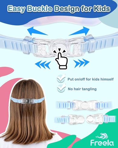 Freela 2 Pack Kids Swim Goggles with Nose Cover, 180° Wide View Anti-Fog UV Protection Leak-Proof Swimming Goggles for Boys Girls Youth Ages 3-6 4-7 6-14 8-12, Children Pool Water Goggles in Kuwait
