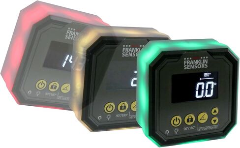 Franklin Sensors Light Cube, Digital Angle Gauge and Level, Turns Green When Level and Blue at Custom Reference Angles, Finds and Measures at 0 – 90 and 0 – 180 Degrees (No Case) in Saudi Arabia