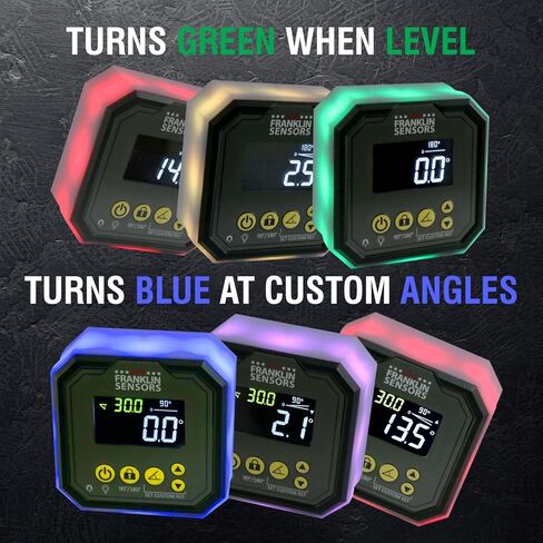 Franklin Sensors Light Cube, Digital Angle Gauge and Level, Turns Green When Level and Blue at Custom Reference Angles, Finds and Measures at 0 – 90 and 0 – 180 Degrees (No Case) in Saudi Arabia