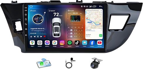 4 Core+64G ROM Car Radio Stereo for Toyota Corolla 2014 2015 2016: 10 Inch 1280x800 HD Touchscreen Car Stereo Upgrade with Wireless Carplay Android Auto Bluetooth 5G WiFi GPS FM Backup Camera SWC in Saudi Arabia