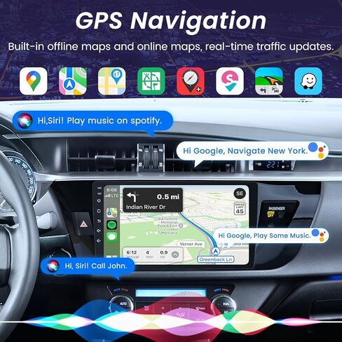 4 Core+64G ROM Car Radio Stereo for Toyota Corolla 2014 2015 2016: 10 Inch 1280x800 HD Touchscreen Car Stereo Upgrade with Wireless Carplay Android Auto Bluetooth 5G WiFi GPS FM Backup Camera SWC in Saudi Arabia