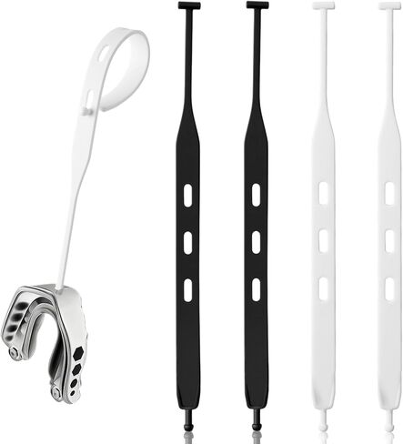 Mouth Guard Straps - 4 PCS Universal Replacement Tethers for Football, Rugby, Hockey & Basketball,Rugby-MouthGuard Strap, Football Mouth Guard Tether Sports Mouthpiece Accessories for Teens & Adults in Saudi Arabia