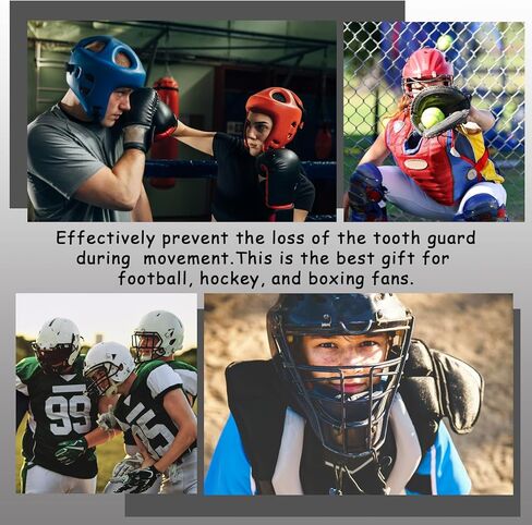 Mouth Guard Straps - 4 PCS Universal Replacement Tethers for Football, Rugby, Hockey & Basketball,Rugby-MouthGuard Strap, Football Mouth Guard Tether Sports Mouthpiece Accessories for Teens & Adults in Saudi Arabia