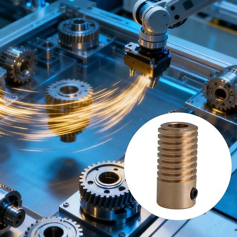 BQLZR 2x9.7x5MM Yellow 0.5 Modulus 5MM Hole Diameter Brass Turbine Gear Shaft for Drive Gear Box Turbine W in Kuwait