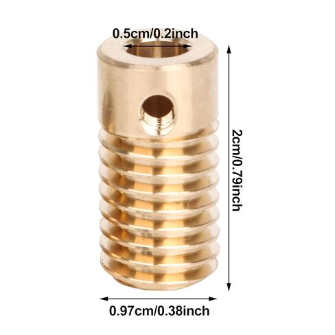 BQLZR 2x9.7x5MM Yellow 0.5 Modulus 5MM Hole Diameter Brass Turbine Gear Shaft for Drive Gear Box Turbine W in Kuwait