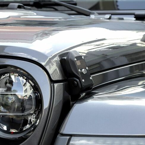 زوج من قفل غطاء محرك السيارة مزلاج الصيد ث/قفل Jlu 2 قطعة/المجموعة لسيارة جيب رانجلر 2018-2023 أسود TCZ12019123031 in Kuwait