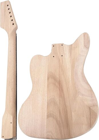 طقم جيتار كهربائي يمكنك صنعه بنفسك، جسم الماهوجني ورقبة الماهوجني، لوحة أصابع من خشب الورد، أجهزة كروم، طقم مبتدئ غير مقطوع، طقم جيتار، قم ببناء الجيتار الخاص بك. in Kuwait