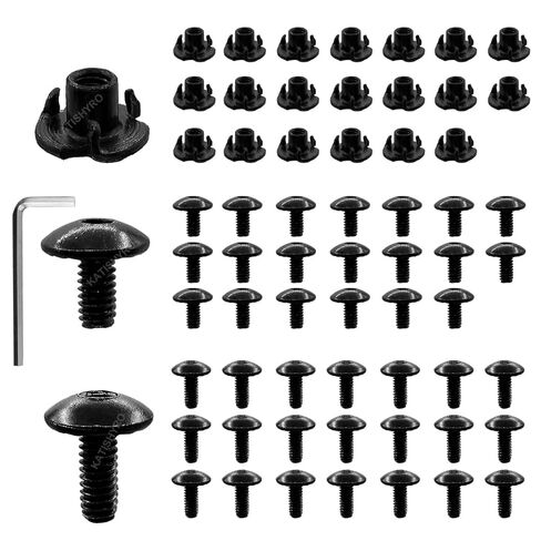 60 Pcs Black 3 Prong T-Nuts Gun Holster Screw Kits #8-32 x 5/16" & 3/8" for Safari Land QLS System/Holster, Kydex, Leather Gun Holsters & Knife Sheaths, Wood in Kuwait