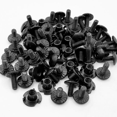 60 Pcs Black 3 Prong T-Nuts Gun Holster Screw Kits #8-32 x 5/16" & 3/8" for Safari Land QLS System/Holster, Kydex, Leather Gun Holsters & Knife Sheaths, Wood in Kuwait