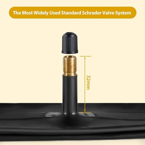 2 حزمة أنبوب دراجة 14 بوصة AV32mm Schrader Valve، أنبوب داخلي للدراجة مع رافعتين للإطارات تناسب 14 × 1.75/1.9/1.95/2.0/2.1/2.125، أنبوب داخلي مطاطي بوتيل للأطفال/الجبل/دراجة MTB in Kuwait