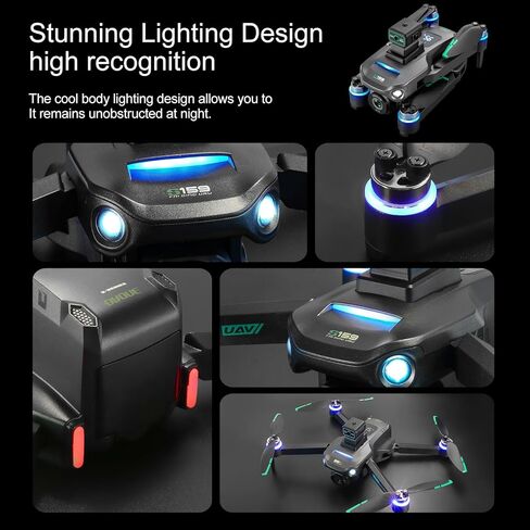 Drones with Camera for Adults 4K, GPS UHD Drone, 5G Remote Controller with Screen, One Key Return, Dual Camere, 3rd Gear Speed, Optical Flow Mode and Obstacle Avoidance, Drone for Beginners (Black) in Kuwait