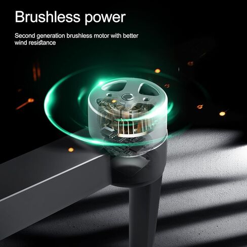 Drones with Camera for Adults 4K, GPS UHD Drone, 5G Remote Controller with Screen, One Key Return, Dual Camere, 3rd Gear Speed, Optical Flow Mode and Obstacle Avoidance, Drone for Beginners (Black) in Kuwait