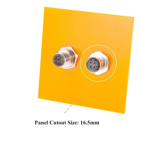 Profinet M12 D-Code 4 دبوس ذكر إلى أنثى موصل تغذية الحاجز Cat5 إيثرنت IP67 محمي جدار تمرير من خلال لوحة جبل موصل دائري لمستشعر EtherCAT Fieldbus PLC (2 قطعة) in Kuwait