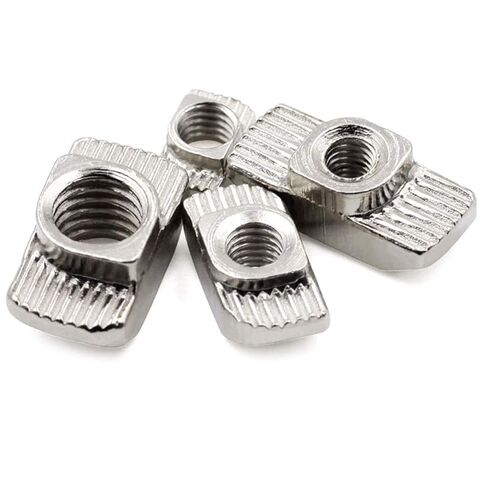 100 Pcs 4040 Series M8 T Slot Nut Hammer Head Fastener, Nickel Plated Carbon Steel Nut for Aluminum Profile in Saudi Arabia