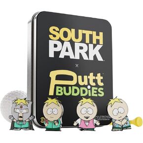 علامة كرة الجولف ساوث بارك باترز - مجموعة مكونة من 4 قطع، أقلام تحديد كروية مغناطيسية من المينا المعدنية مع مشابك للقبعة، ملحقات وهدايا جولف قابلة للتجميع مرخصة رسميًا للرجال والنساء لاعبي الغولف in Kuwait