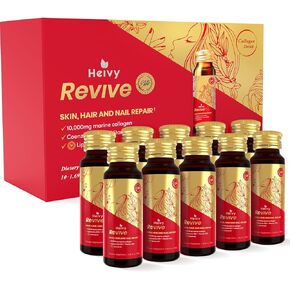 كولاجين سائل هيفي مارين للنساء 10000 مجم، امتصاص أعلى بنسبة 133%، فيتامينات البيوتين CoQ10، ممارسات التصنيع الجيدة الأمريكية، تم اختباره من قبل طرف ثالث، خالي من الغلوتين غير المعدل وراثيًا، 50 مل 10 زجاجات in Kuwait