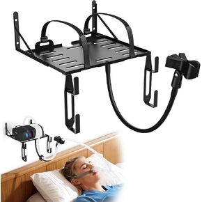 CPAP Shelf Wall Mount Compatible with ResMed AirSense 10 & 11 Supplies, Adjustable CPAP Hose Hanger with Clip and 2-Tier Dual Hook for Tube & Mask, CPAP Machine Supplies Stand for Bedside Organizer in Saudi Arabia