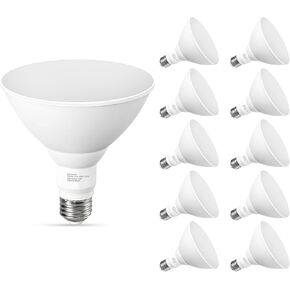 مصابيح الإضاءة الخارجية GvvooHome PAR38 LED، ما يعادل 100 وات، ضوء النهار الأبيض 5000 كلفن، ضوء كشاف LED مقاوم للماء قابل للتعتيم لمرآب ساحة الشرفة، قاعدة E26 1050LM، 13 وات، 15000 ساعة، 6 عبوات in Kuwait