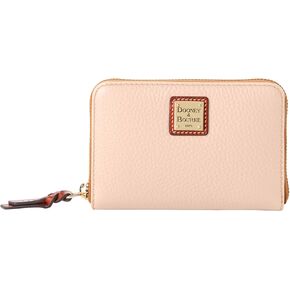 Dooney & Bourke Wallet, Pebble Grain Medium Zip Around Wallet - Black in Kuwait