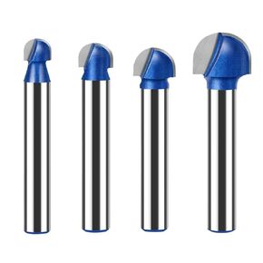 6mm 1/4in Shank Ball Nose End Mill Round Nose Cove Box Router Bit Carbide Double Flute Core Box Woodworking Milling Cutters(4PCS 6.35mm Shank) in Saudi Arabia