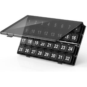 Monthly Pill Organizer Once a Day - 30 Day Pill Organizer Box - Easy to Open - Large Compartments Portable Case for Travel, Month Pill Cases Medicine Organizer for Vitamin (Clear) in Saudi Arabia