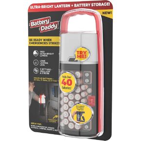 Battery Daddy Storage & Organizer Case with Light and Tester, Stores & Protects Over 200 Batteries, Double-Sided, Durable Design with Clear Locking Lid, Secure Latches & Portable Carrying Handle in Saudi Arabia