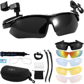 Outdoor Polarized Sunglasses, 3 in 1 Clip Cap/Wearable/Head Mounted Sunglasses, UV400 Protection Clip On Sports Sunglasses with 5 Replaceable Lenses for Fishing Cycling Hiking Climbing Traveling in Kuwait