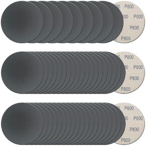 50Pcs 5 Inch Hook and Loop Sanding Discs, 1000/1500/2000/3000/5000 Grit Wet Dry Sandpaper Assortment (10Pcs Each), Silicon Carbide Sand Paper for Random Orbital Sander, Auto Wood Metal Polishing in Kuwait