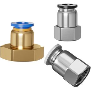 Pneumatic Component Air Pipe Pump Quick Plugs Connector Internal Thread Straight-through PCF6-01/8-02 1Pcs(Pcf12-02(white)) in Saudi Arabia