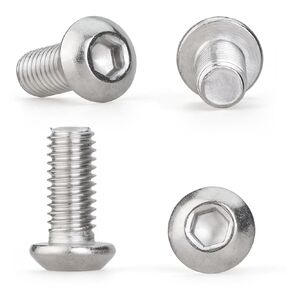 1/4"-20 x 4 (10 PCS) Button Head Socket Cap Screws, 304 Stainless Steel (18-8), Fully Threaded, Inch Thread - Hex Allen Drive - for Furniture, DIY, 3D Printing, Industrial & Tools in Kuwait