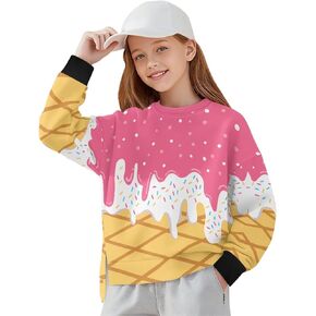 JEOCODY الفتيات البلوز الشباب Crewneck قمصان طويلة الأكمام لينة تونك القمم لطيف البلوز البلوزات الملابس الناعمة in Kuwait