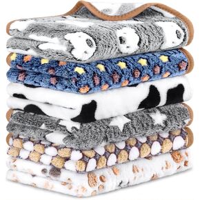 6 قطع من بطانات قفص الفراش لخنازير غينيا، بطانيات الفانيلا للحيوانات الصغيرة، بساط نوم ماص وقابل لإعادة الاستخدام، غطاء وسادة لسرير تبول الحيوانات الأليفة للكلاب والقطط والهامستر والنمس والأرنب شينشيلا القنفذ (30 × 42 بوصة، متعدد) in Kuwait