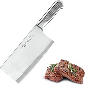 Meat Cleaver 7 inch Butcher Knife - Stainless Steel Chinese Chef Knife - Cleaver Knife for Restaurants and Home in Saudi Arabia