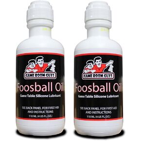 Game Room Guys Foosball Rod Silicone Lubricant 4oz Bottle No Spill Dauber Applicator - Package of 2 - Made in The U.S.A. in Kuwait