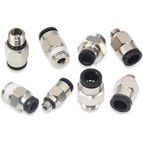 Pneumatic Air Duct Quick Connector PC 3 4 5 Outer Thread M3 M4 M5 M6 M8 01 Fast Plug Through Connector PC3-M3 PC4-M6 PC5-M5(PC6-M3) in Saudi Arabia
