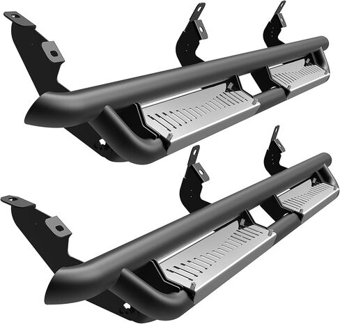 Running Boards Compatible with Ford Bronco 4 Doors 2021 2022 2023 2024 2025 Stainless Steel Non-Slip Side Steps Step Bars Paintable Heavy Duty Steel Tube Rock Sliders (Not for Sport Model) in Saudi Arabia