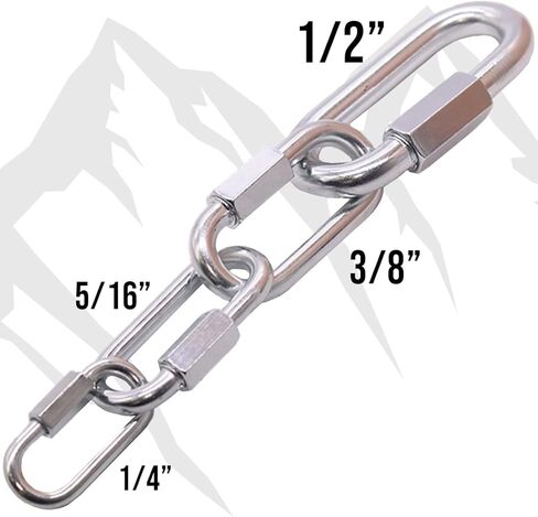BoxerTool Steel Chain Quick Links 1/2" (4 Pack) - Chain Connector, Screw Carabiner, Threaded Quick Link Connector, Heavy Duty Steel Grade in Saudi Arabia