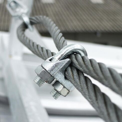 50 قطعة 1/4 بوصة مشابك حبل أسلاك الفولاذ المقاوم للصدأ مشابك كابلات شديدة التحمل للتزوير والبناء والتطبيقات البحرية in Kuwait