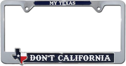 Elektroplate Lonestar State Texas Texan Texan Flag Crome All-Metal Size Size 3D Lucker Frame حامل علامة للسيارات/سيارات الدفع الرباعي/الشاحنات ملحق السيارات المقاومة للطقس in Kuwait