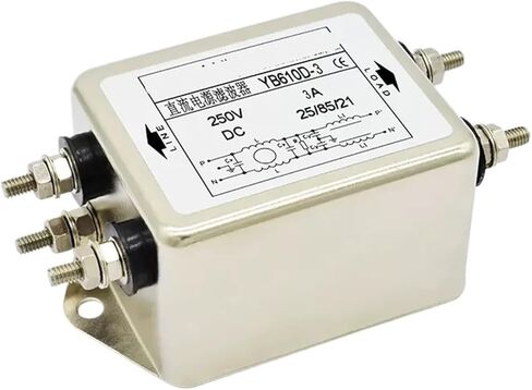 12V 24V 48V 250VDC Double Section DC Power Filter YB610D-3A 6A 10A 20A 30A(YB610D-20A) in Saudi Arabia