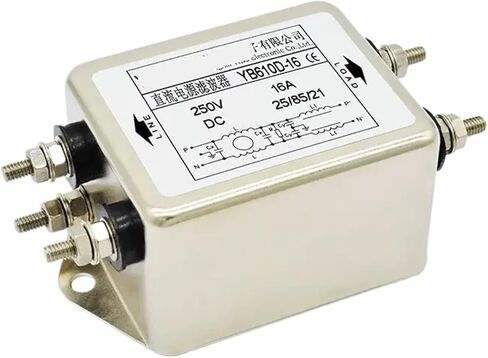 12V 24V 48V 250VDC Double Section DC Power Filter YB610D-3A 6A 10A 20A 30A(YB610D-20A) in Saudi Arabia