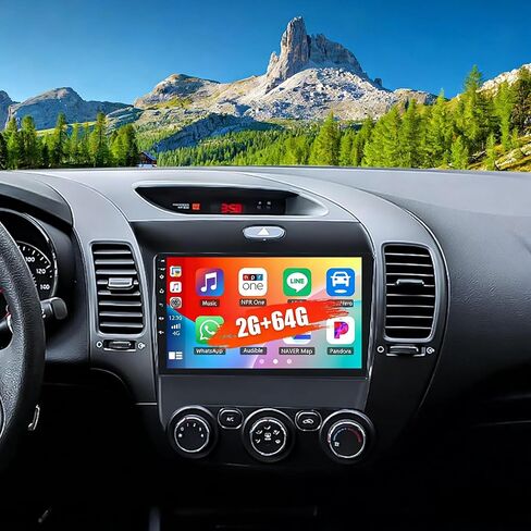 راديو CAMECHO لسيارة KIA Cerato K3 Forte 2013-2018، ستيريو سيارة Android 13 مع Carplay لاسلكي وAndroid Auto، 2+32G 9 بوصة راديو سيارة بشاشة تعمل باللمس مع بلوتوث، FM/RDS، DSP، GPS، WiFi، كاميرا احتياطية in Saudi Arabia