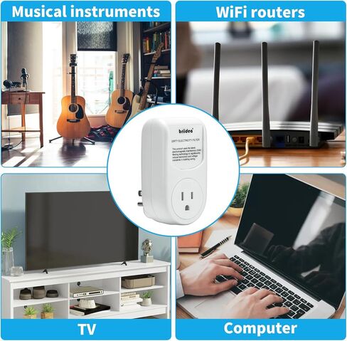 فلاتر الكهرباء المتسخة من بريديا، تقلل الضوضاء عالية التردد التي تسببها الأجهزة الإلكترونية من أجل مصدر طاقة مستقر ونظيف لك، وتطيل عمر جهازك الكهربائي، أبيض in Kuwait