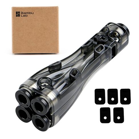 محول PTFE 4 في 1 من الخيزران الأصلي لطابعة Bambu Lab P1S/P1P/H2D/H2C/H2S/A1/A1 Mini/X1C/X1E ثلاثية الأبعاد، منفذ توسيع أنبوب بودين توصيل 4 وحدات تغذية in Kuwait