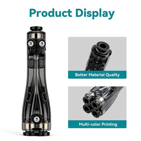 محول PTFE 4 في 1 من الخيزران الأصلي لطابعة Bambu Lab P1S/P1P/H2D/H2C/H2S/A1/A1 Mini/X1C/X1E ثلاثية الأبعاد، منفذ توسيع أنبوب بودين توصيل 4 وحدات تغذية in Kuwait