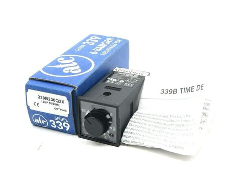 ATC 339B-200-Q-2-X Plug-in TDR قابل للتعديل، 6 نطاقات محددة للاتصال، 120 فولت تيار متردد، 50/60 هرتز، عند التأخير، وضع الفاصل الزمني، قياسي in Kuwait