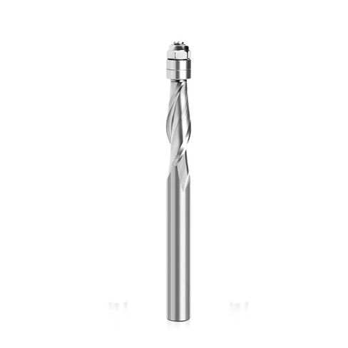 8mm Shank Flush Trim Solid Carbide Spiral Top Bearing CNC Router Bit UP-Cut End Mill Bit Face Woodworking Milling Cutter in Saudi Arabia