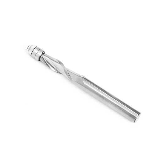 8mm Shank Flush Trim Solid Carbide Spiral Top Bearing CNC Router Bit UP-Cut End Mill Bit Face Woodworking Milling Cutter in Saudi Arabia